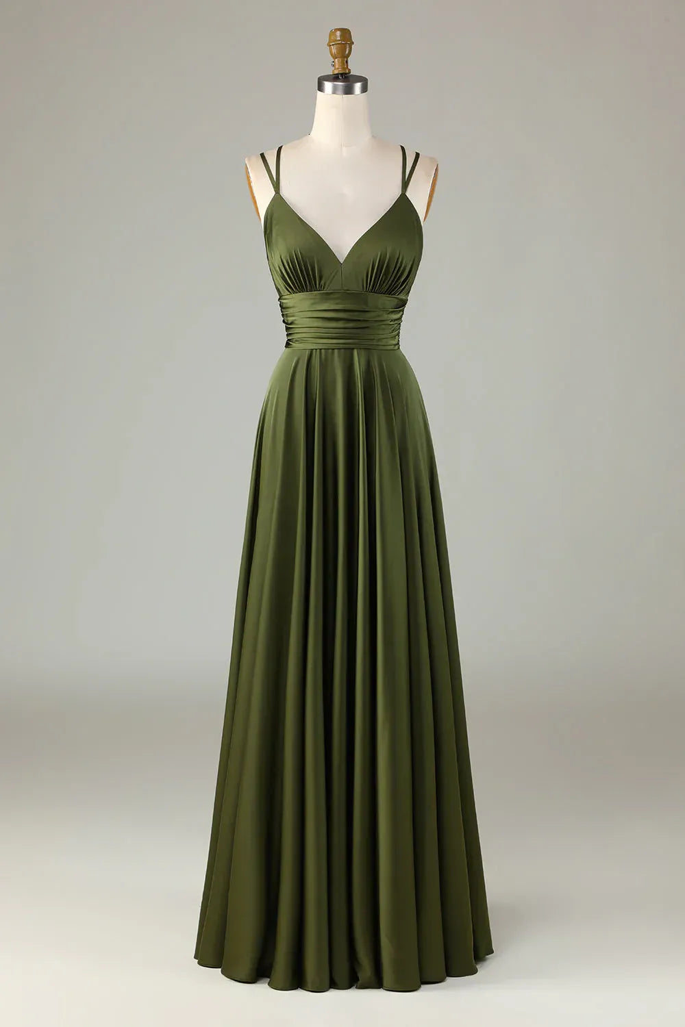 Spaghetti Strap Satin Wedding Dress - Yihuiw by Yihuiw