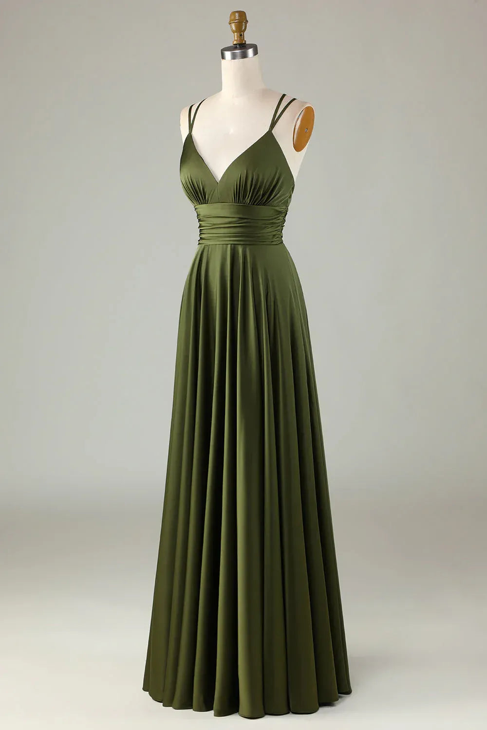 Spaghetti Strap Satin Wedding Dress - Yihuiw by Yihuiw