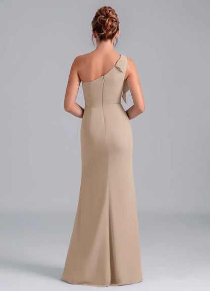 Mermaid One-Shoulder Chiffon Wedding Dress - Yihuiw by Yihuiw