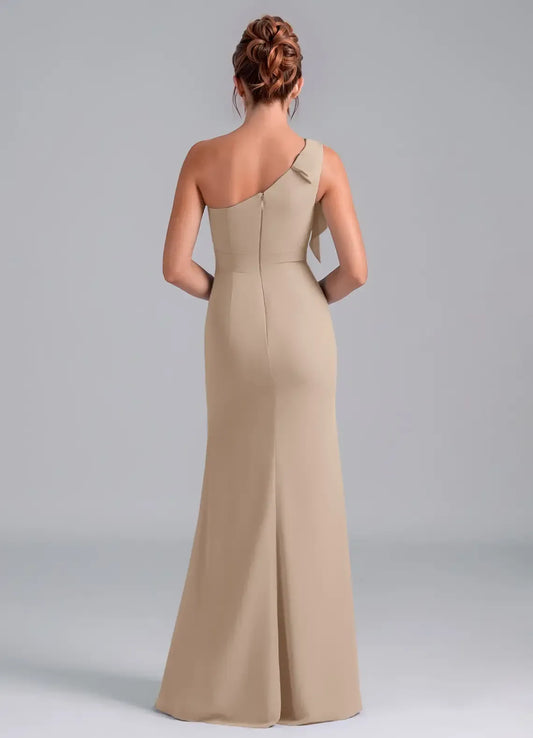Mermaid One-Shoulder Chiffon Wedding Dress - Yihuiw by Yihuiw