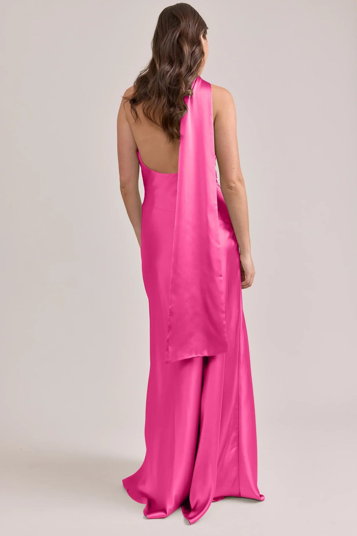 Mermaid Halter Satin Open Back Wedding Dress - Yihuiw by Yihuiw
