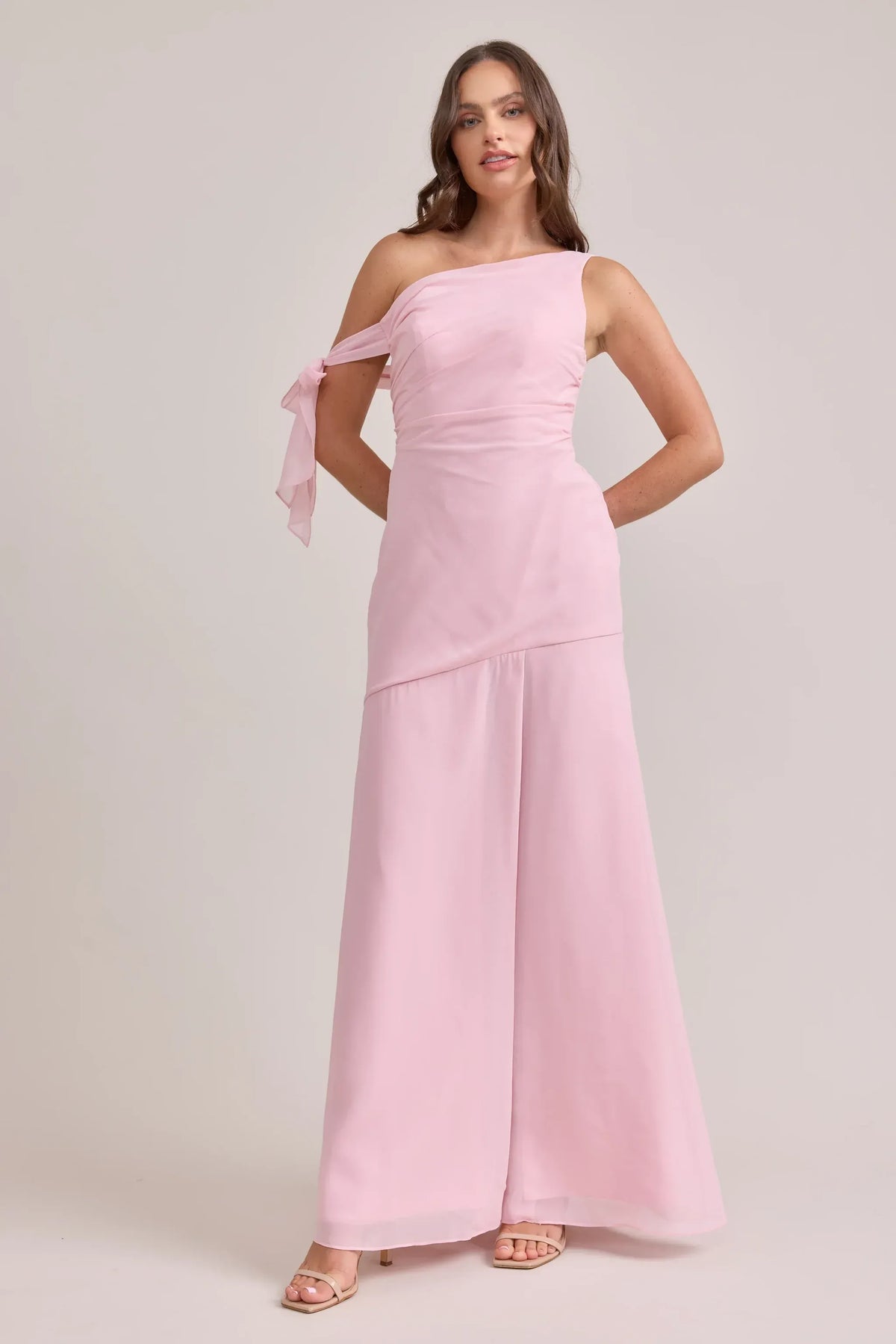 A-Line One-Shoulder Chiffon Asymmetric Wedding Dress - Yihuiw by Yihuiw