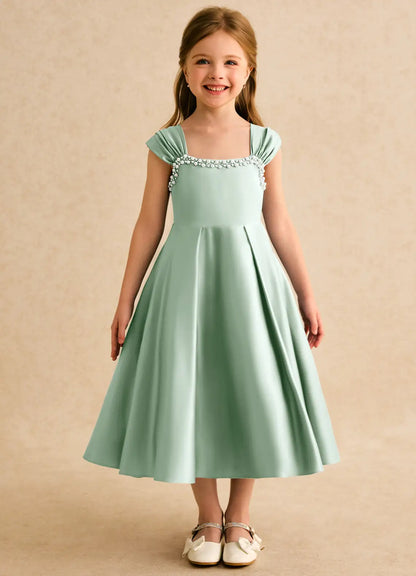 A-Line Sweetheart Cap Sleeve Midi Formal Dress - Yihuiw by Yihuiw