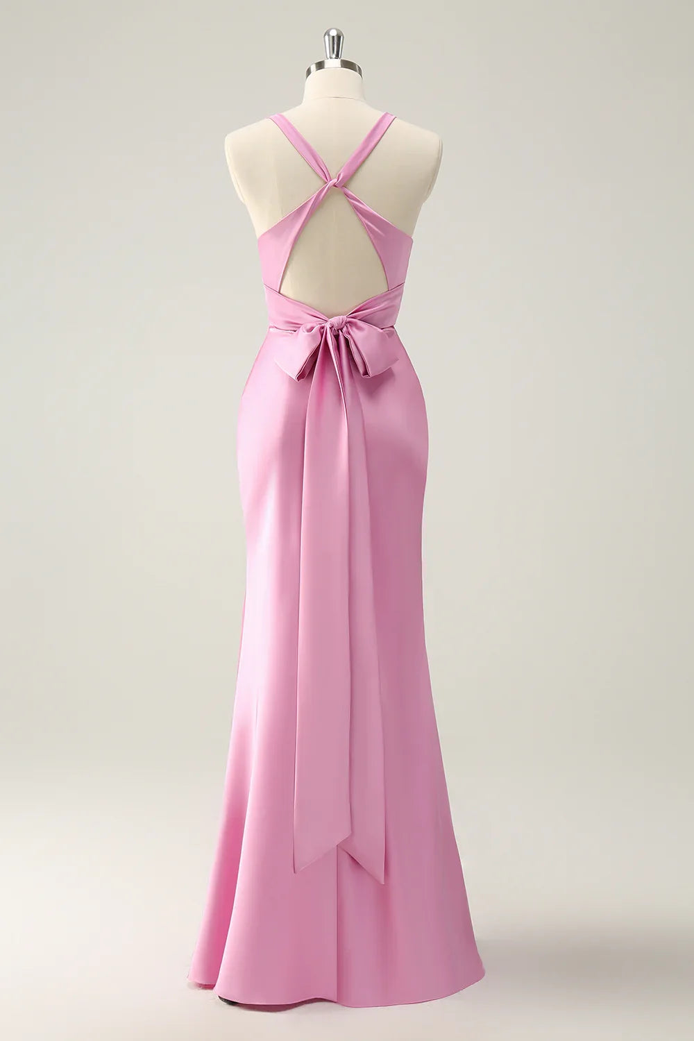 Mermaid V-Neck Satin Wedding Dress - Yihuiw by Yihuiw