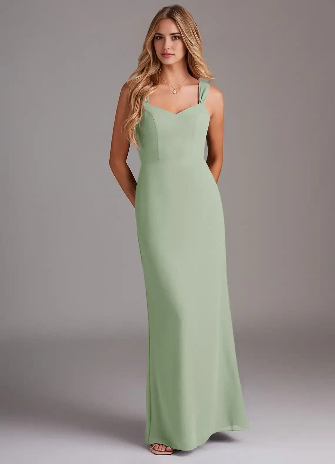 Sheath Sweetheart Chiffon Pleated Wedding Dress - Yihuiw by Yihuiw
