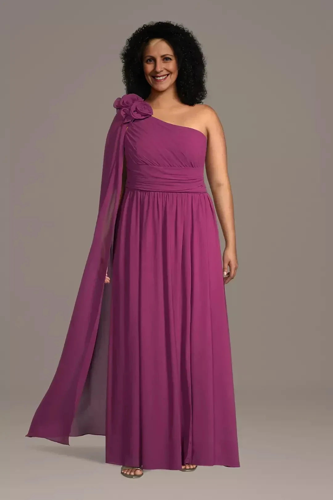 Sophisticated Mermaid Boat Neck Sleeveless Ruffled Back Floor Length Mother of the Bride Dress by YiHuiw