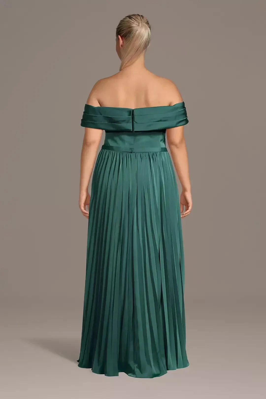 Plus Size Lovely A Line Off Shoulder Sleeveless Belted Back Floor Length Mother of the Bride Dress by YiHuiw