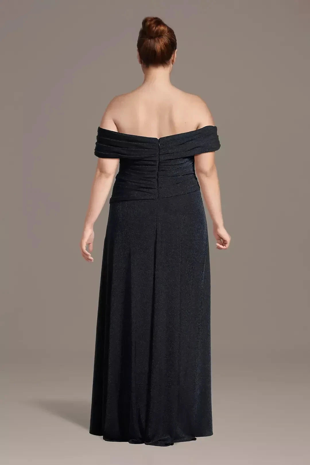 Plus Size Stunning A Line Off Shoulder Sleeveless Ruched Back Floor Length Mother of the Bride Dress by YiHuiw