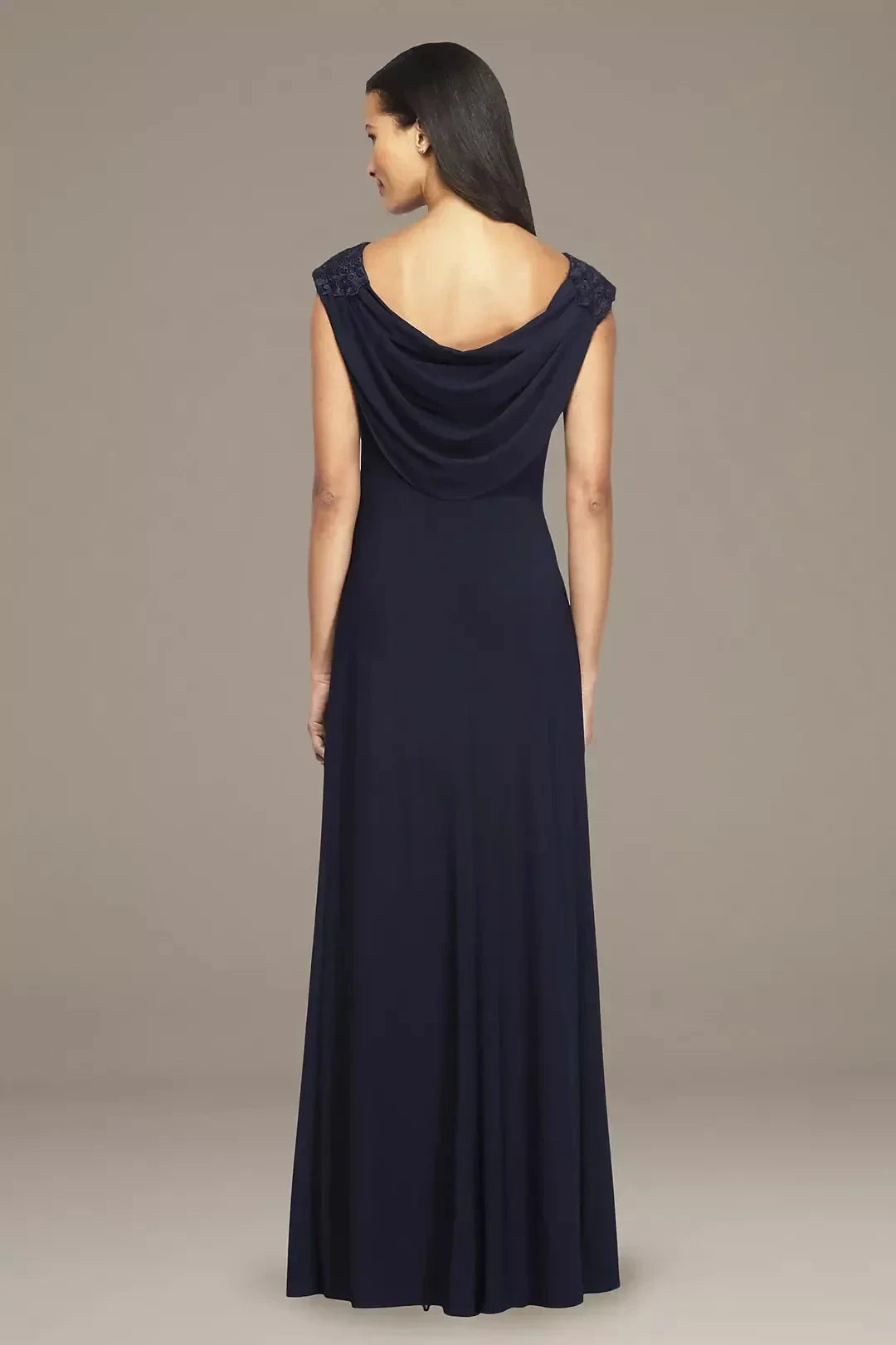 Polished Sheath Boat Neck Cap Sleeve Lace Back Floor Length Mother of the Bride Dress by YiHuiw
