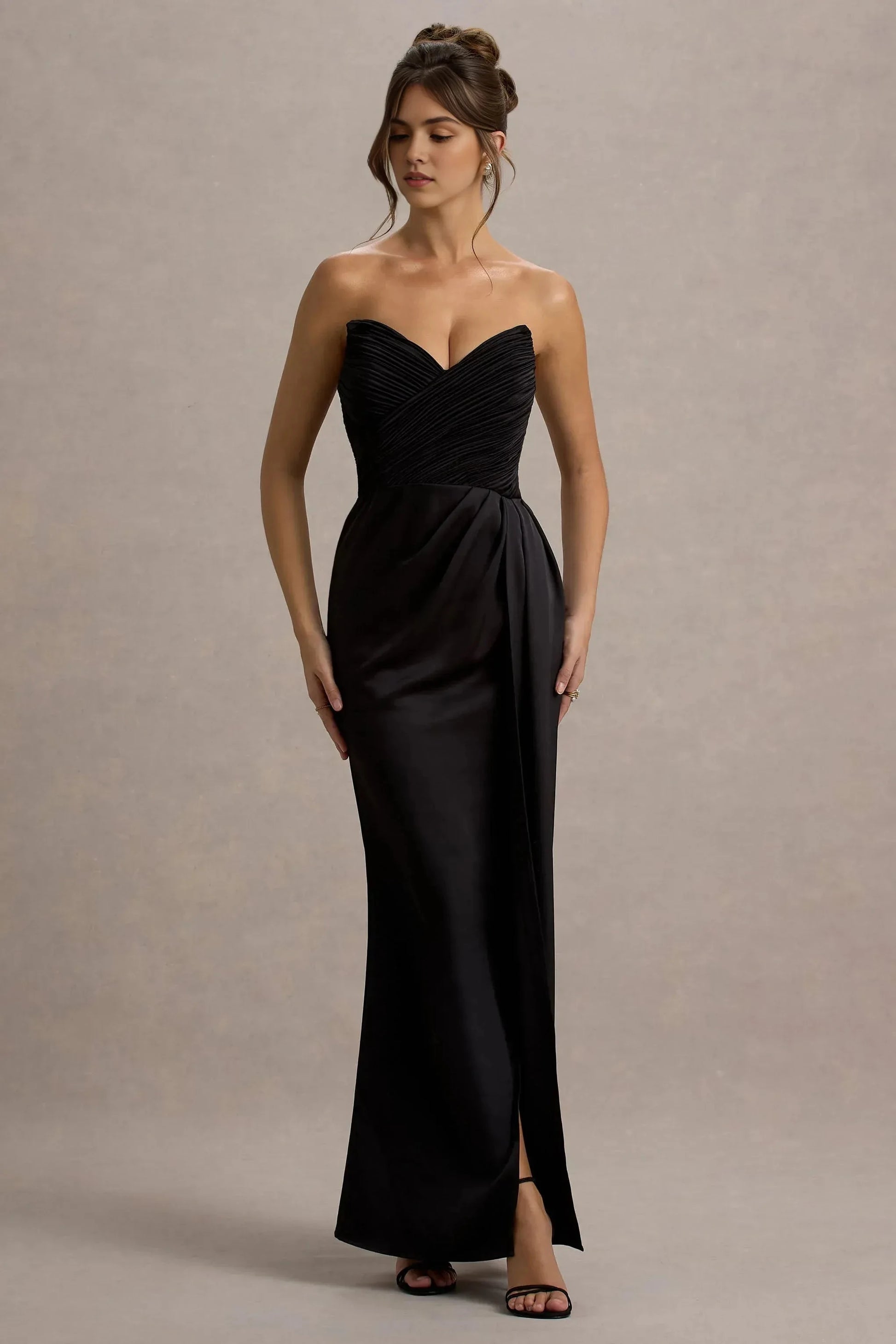Polished Sheath Sweetheart Strapless Ruched Back Floor Length For Women Evening Dress by YiHuiw