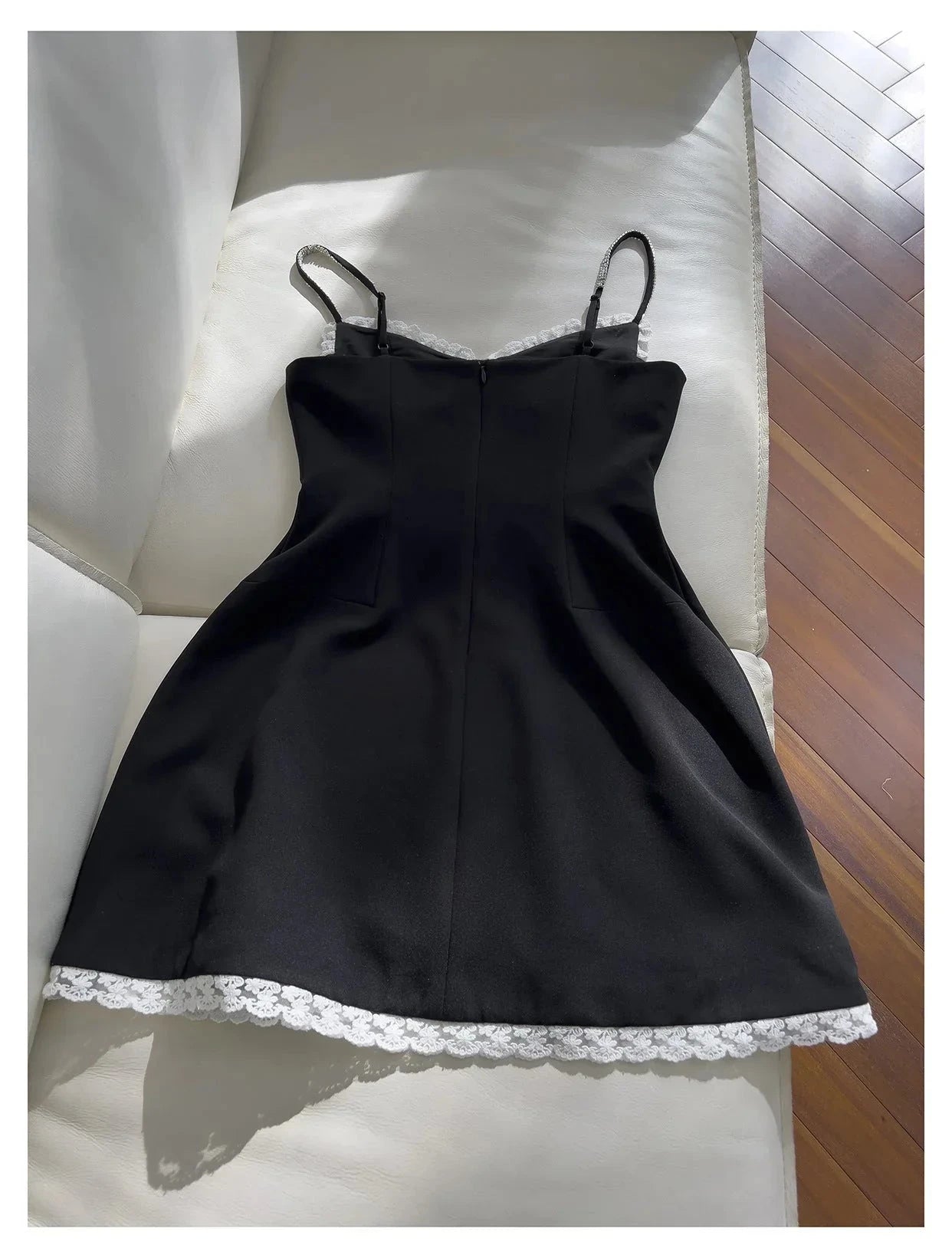 Pretty A Line Spaghetti Straps Black Satin Short Formal Homecoming Dresses Middle School Short 21st Birthday Outfits Graduation Dress Mini Cocktail Dresses by YiHuiw