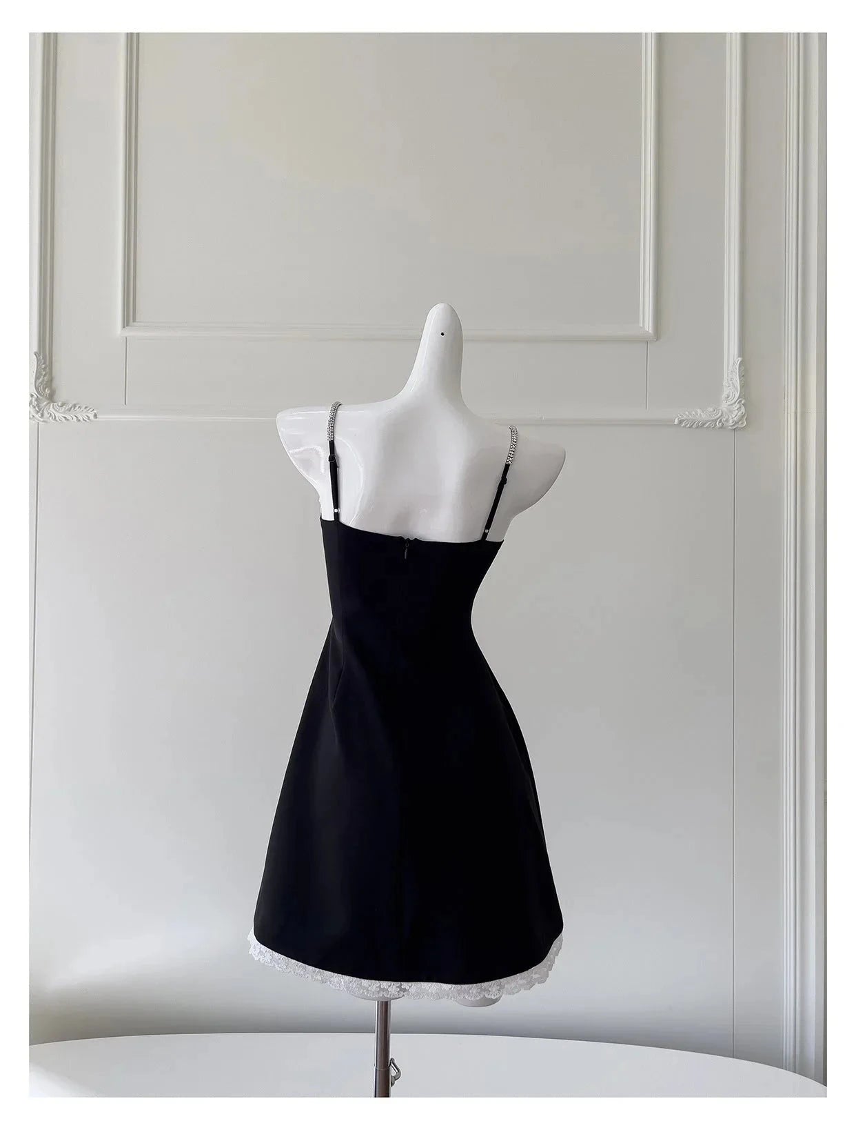 Pretty A Line Spaghetti Straps Black Satin Short Formal Homecoming Dresses Middle School Short 21st Birthday Outfits Graduation Dress Mini Cocktail Dresses by YiHuiw