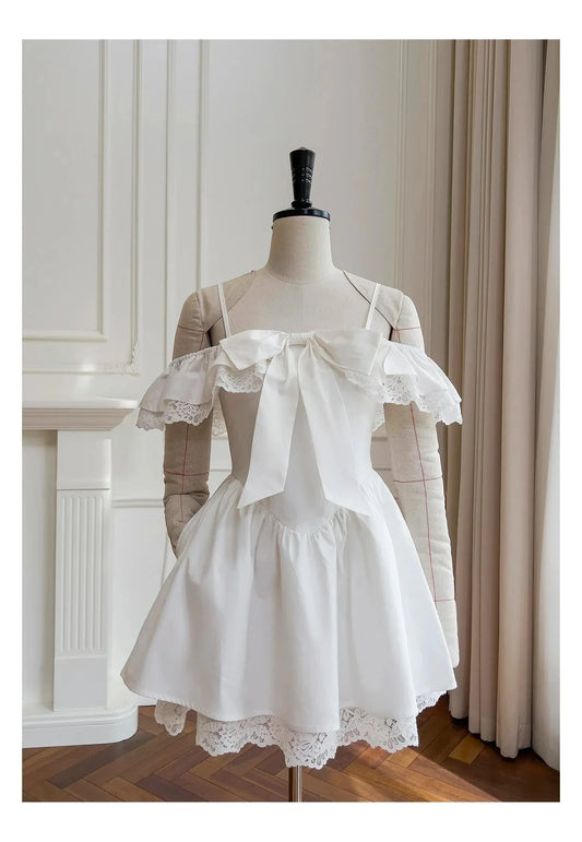 Pretty A line Off The Shoulder White Short Formal Homecoming Dresses Middle School Short 21st Birthday Outfits Graduation Dress Mini Cocktail Dresses by YiHuiw