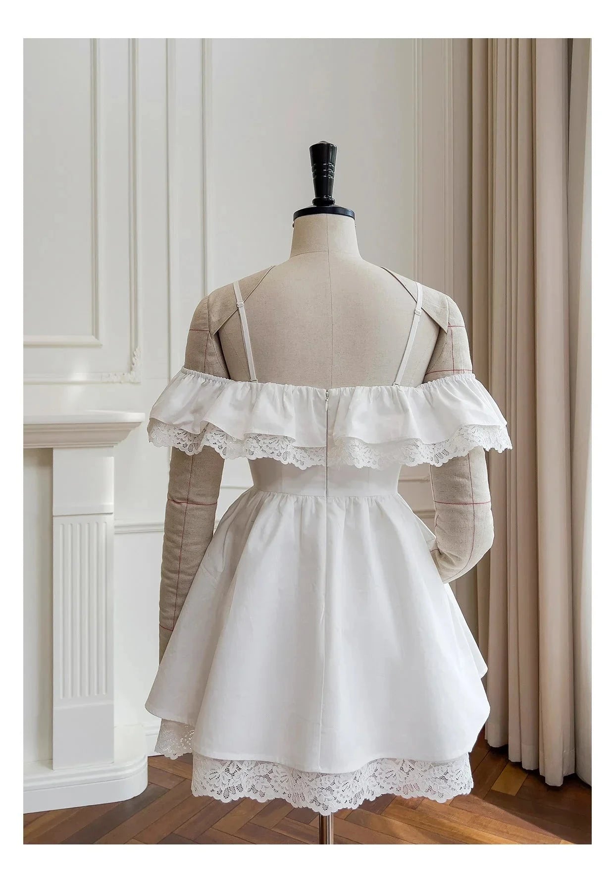Pretty A line Off The Shoulder White Short Formal Homecoming Dresses Middle School Short 21st Birthday Outfits Graduation Dress Mini Cocktail Dresses by YiHuiw
