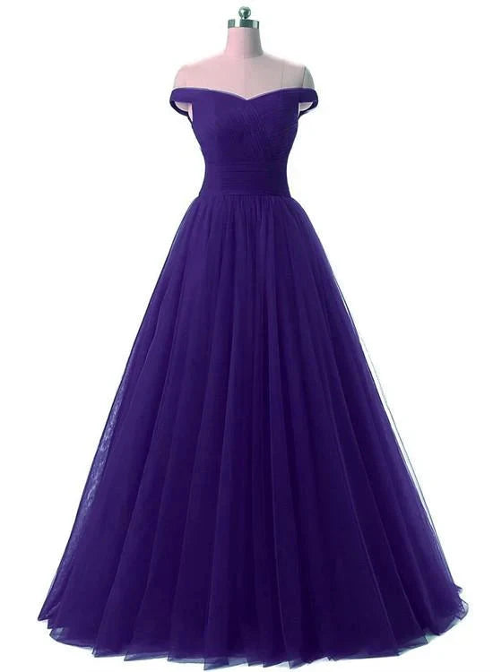 Purple mesh dress with one shoulder design suitable for dinners, dances and other occasions by YiHuiw