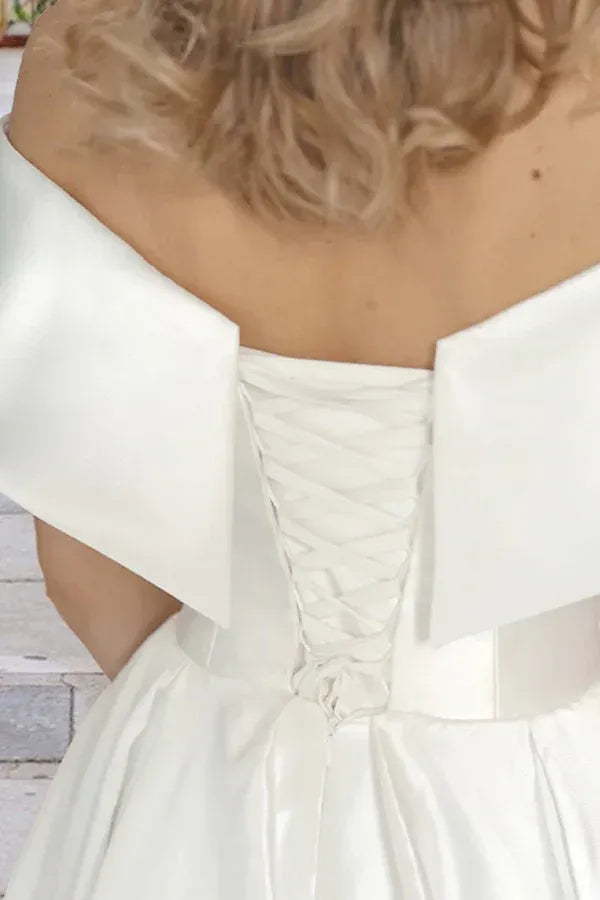 Sweetheart Tea-Length Wedding Dress - Yihuiw by Yihuiw