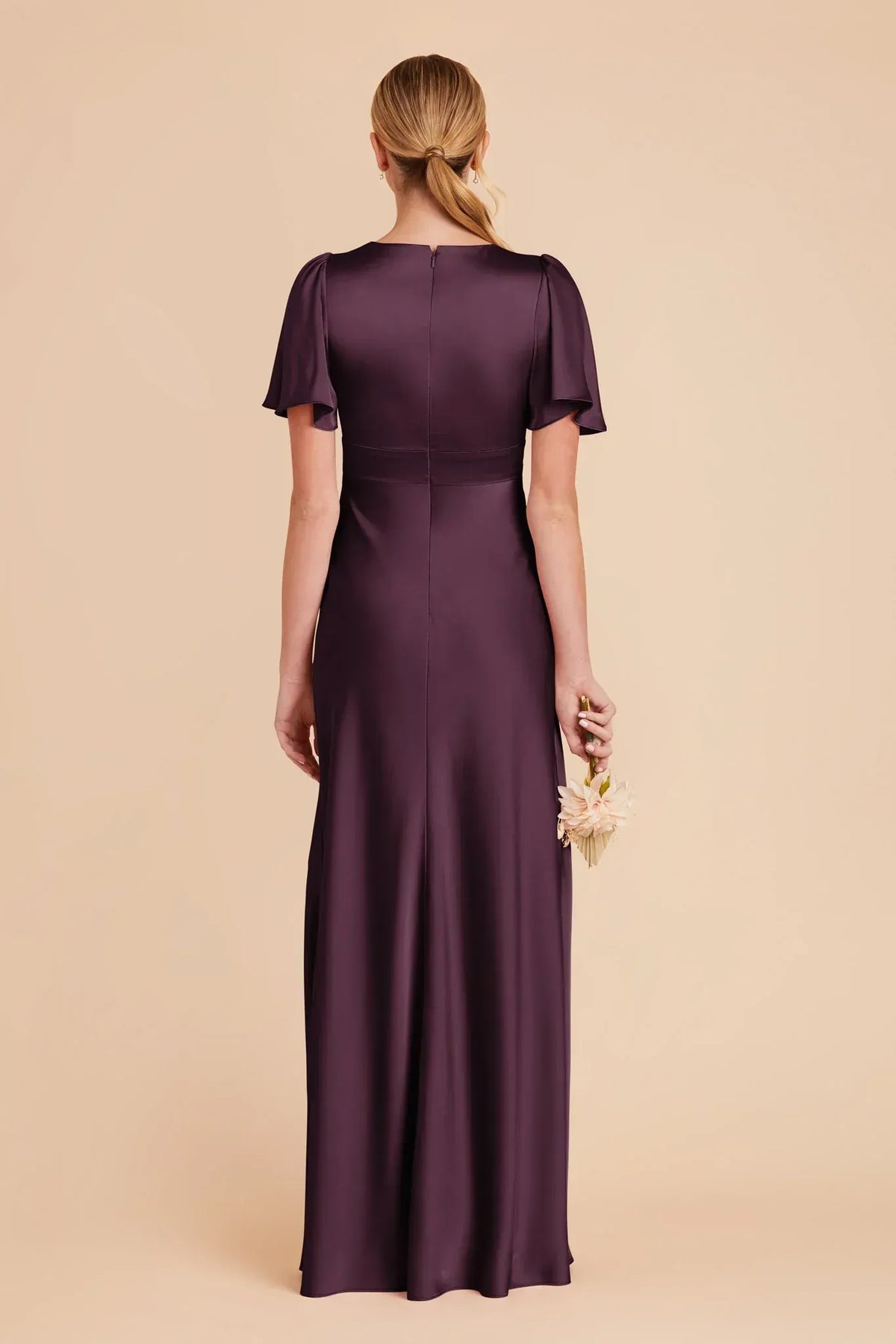 Empire Waist V-Neck Floor-Length Wedding Dress - Yihuiw by Yihuiw