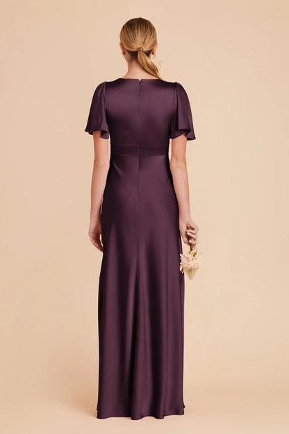 Empire Waist V-Neck Floor-Length Wedding Dress - Yihuiw by Yihuiw