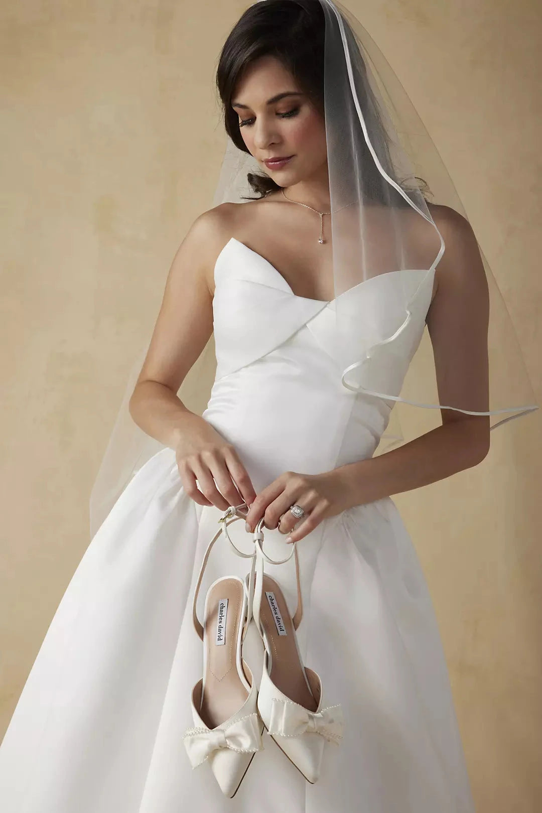 Regal Satin Ballgown Strapless Sweetheart Button-Back Train Wedding Dress by YiHuiw