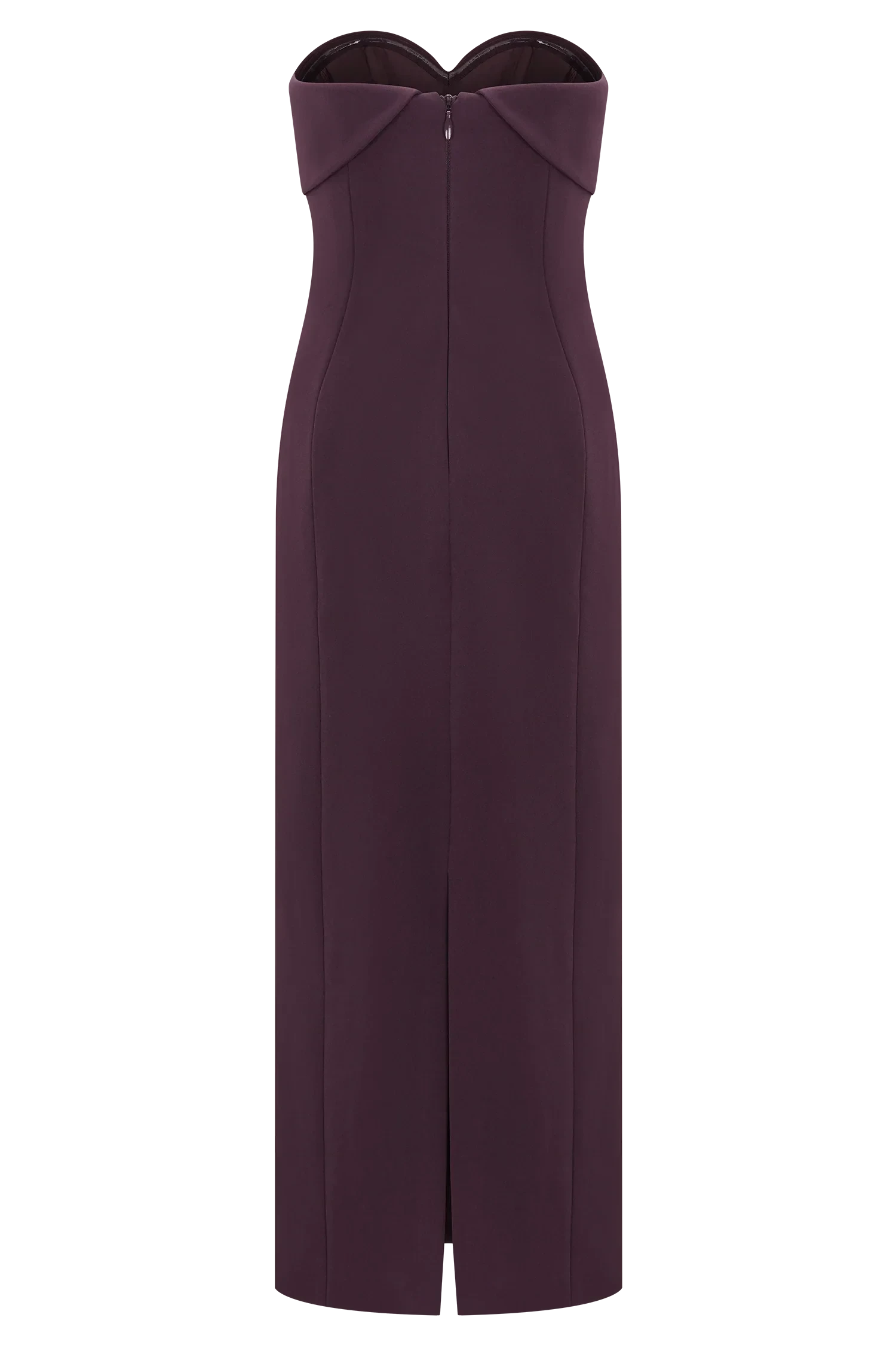 Retro-Glam Off the Shoulder Neck Strapless Sleeveless Sweetheart Back Zip Midi Evening Dress by YiHuiw