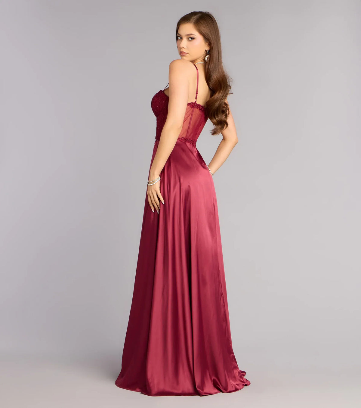 A-Line Sweetheart High Slit Floor-Length Wedding Dress - Yihuiw by Yihuiw
