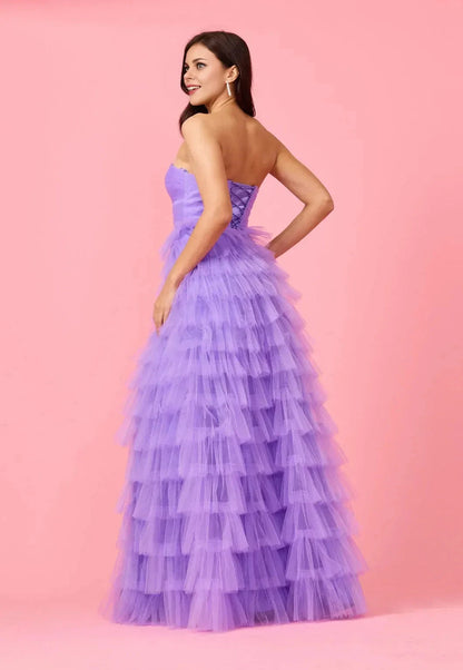 Romantic Ballgown Sweetheart Sleeveless Lace Up Back Floor Length Prom Dress by YiHuiw