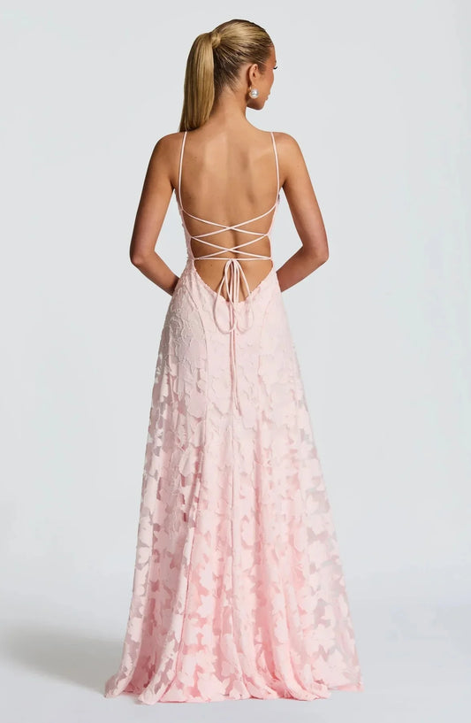Square Neck Lace Floor-Length Wedding Dress - Yihuiw by Yihuiw
