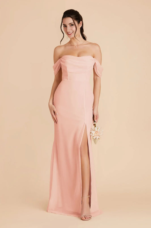 Mermaid Off-Shoulder Short Sleeve Floor-Length Wedding Dress - Yihuiw by Yihuiw