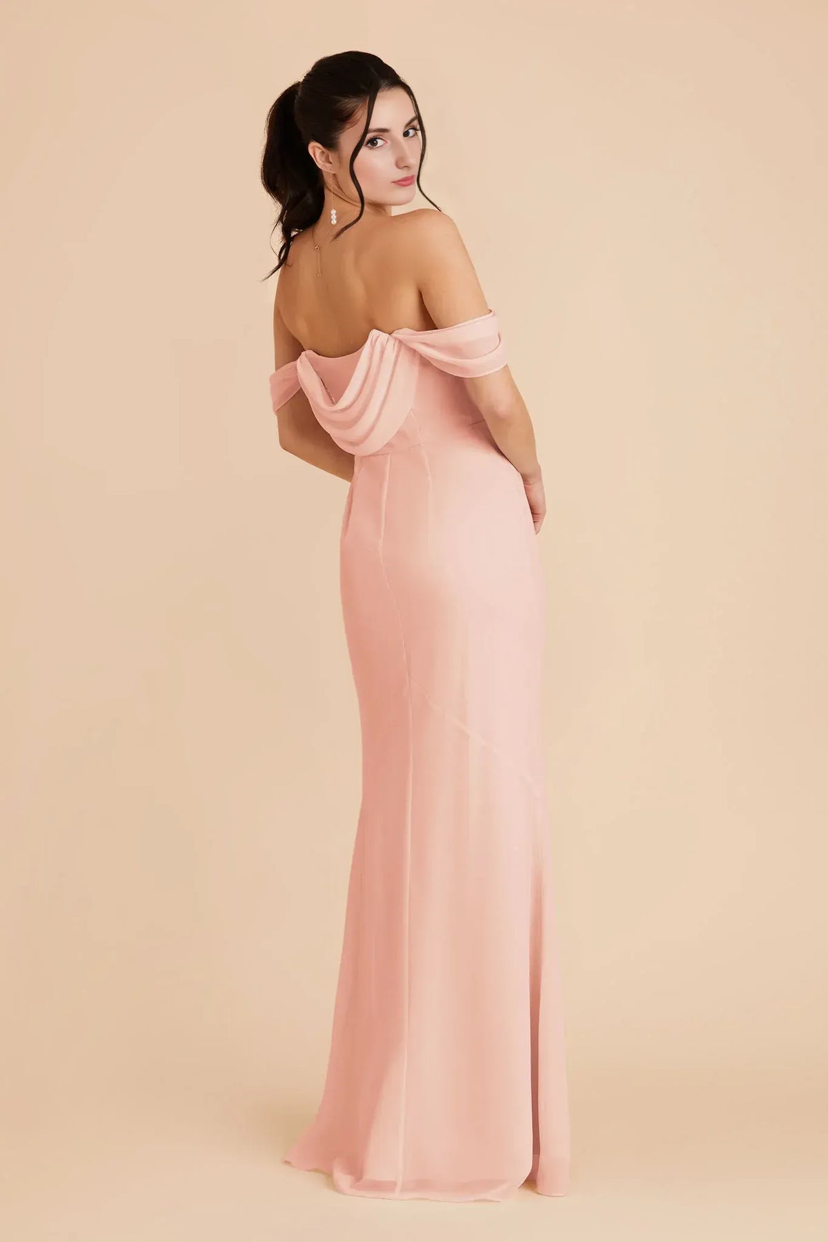Mermaid Off-Shoulder Short Sleeve Floor-Length Wedding Dress - Yihuiw by Yihuiw