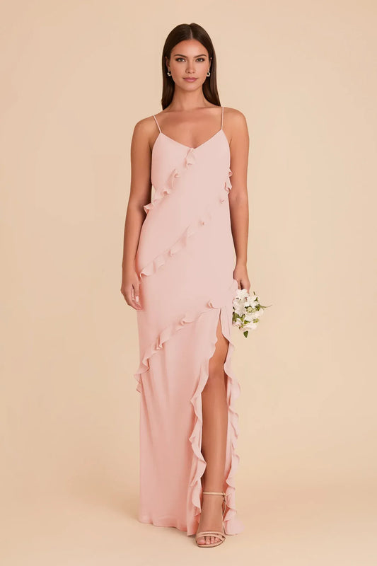 Mermaid V-Neck Ruffled Floor-Length Wedding Dress - Yihuiw by Yihuiw