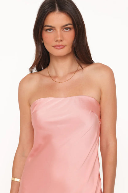 Strapless Lace Asymmetric Midi Wedding Dress - Yihuiw by Yihuiw
