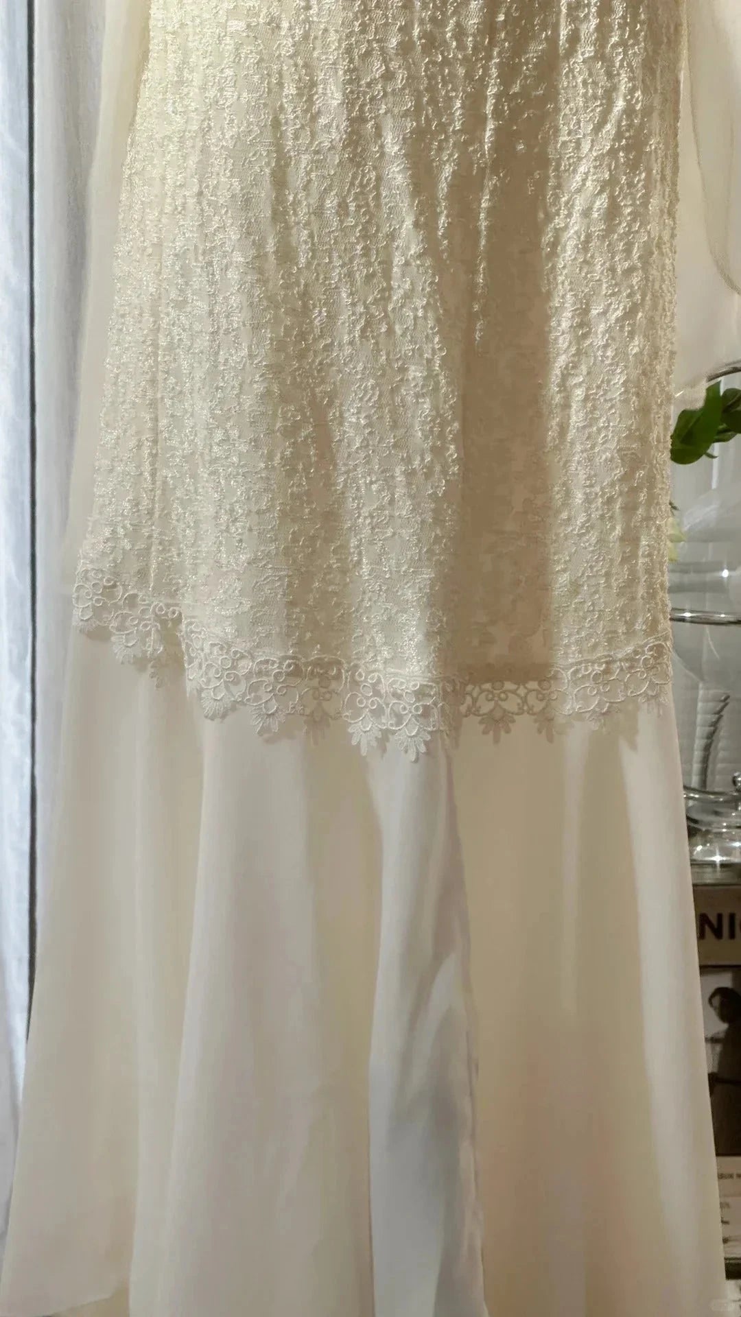Romantic Fashion Elegant Exquisite Lace Long Chiffon Ball Gown Evening Dress simple gentle atmospheric and unique desi Bring summer colors to enhance whiteness by YiHuiw