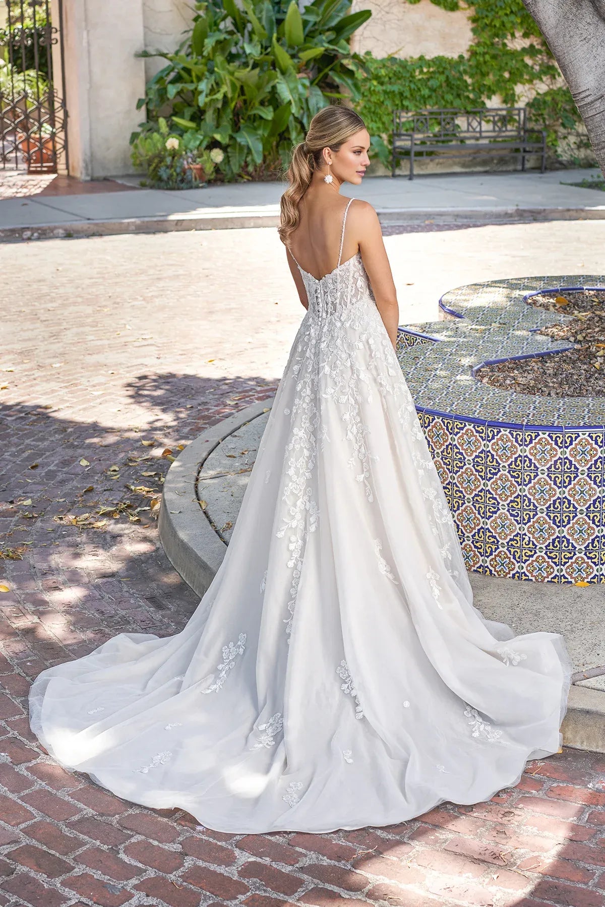 Spaghetti Strap Tulle Beaded Wedding Dress - Yihuiw by Yihuiw