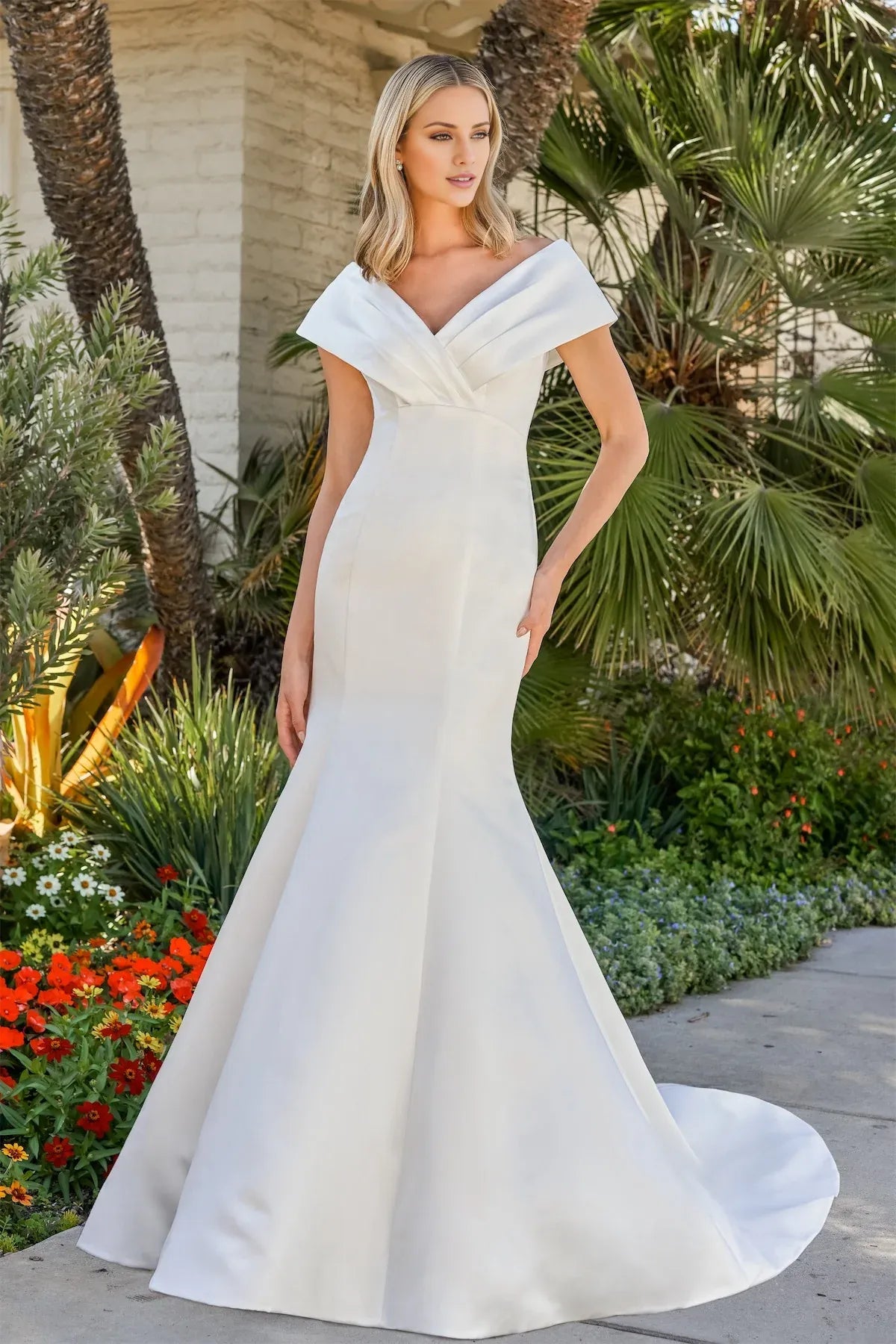 Mermaid Satin Train Wedding Dress - Yihuiw by Yihuiw