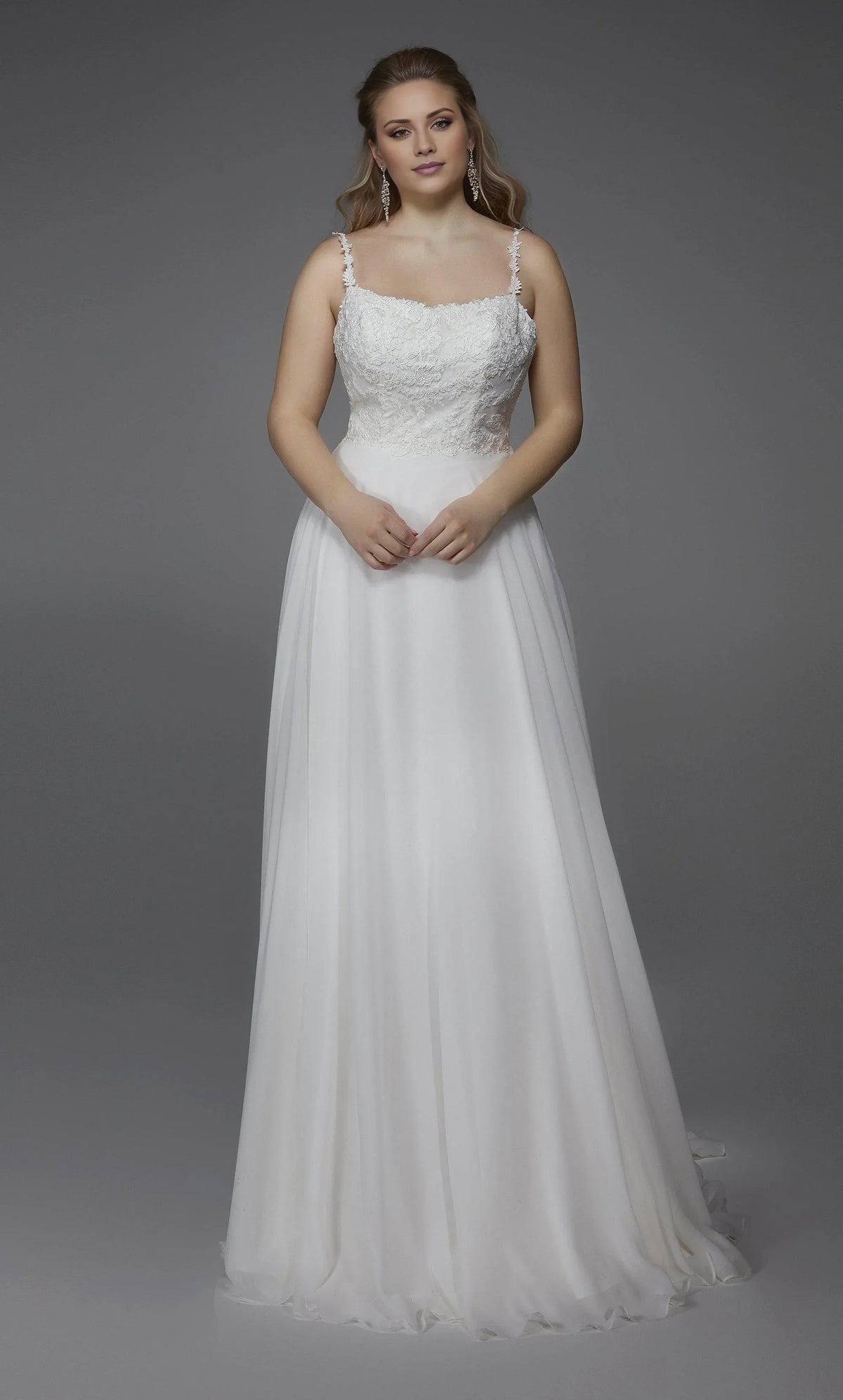 Spaghetti Strap Chiffon Wedding Dress - Yihuiw by Yihuiw