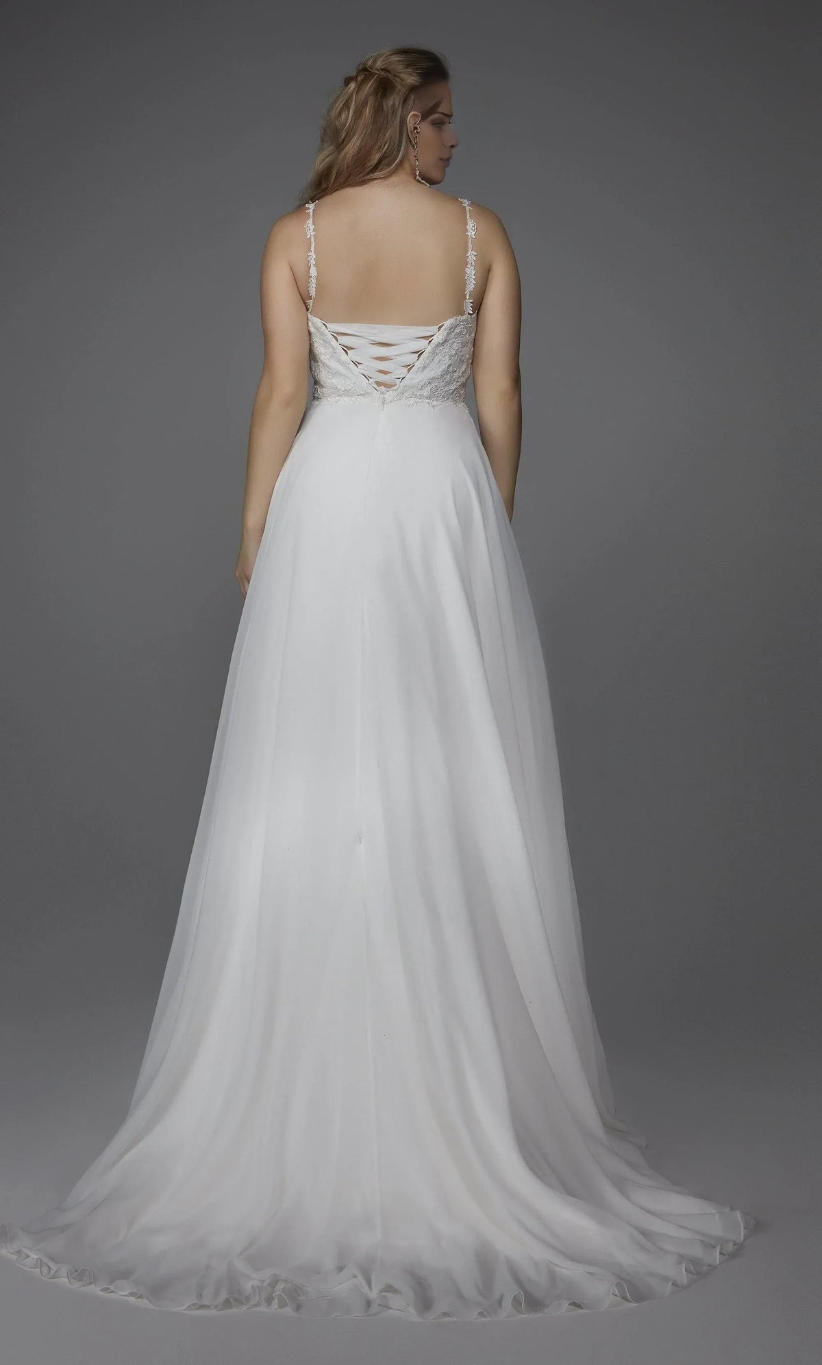 Spaghetti Strap Chiffon Wedding Dress - Yihuiw by Yihuiw