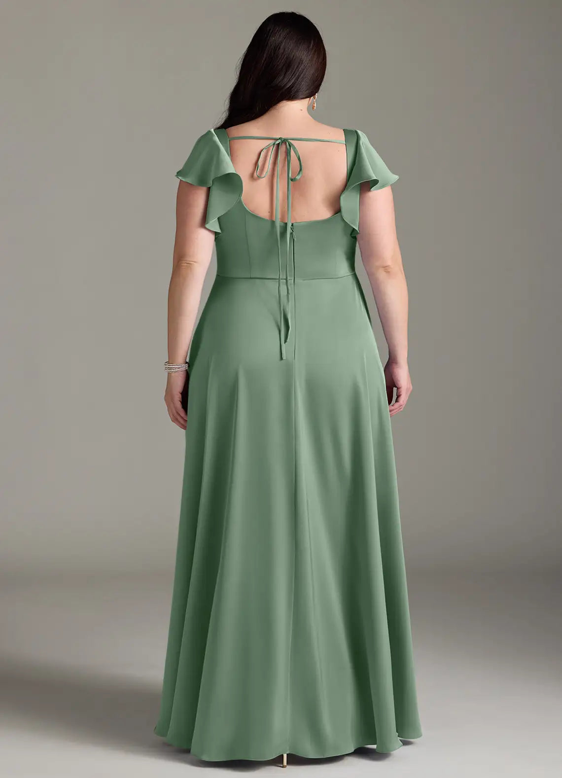 High Slit Floor-Length Wedding Dress - Yihuiw by Yihuiw