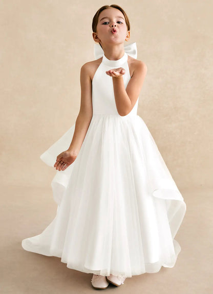A-Line Halter Sleeveless Ruffled Floor-Length Formal Dress - Yihuiw by Yihuiw