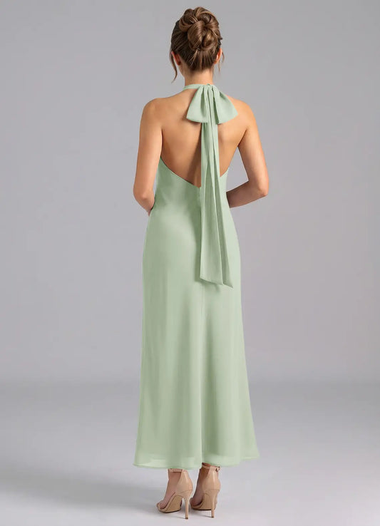 A-Line Spaghetti Strap Satin Floor-Length Wedding Dress - Yihuiw by Yihuiw