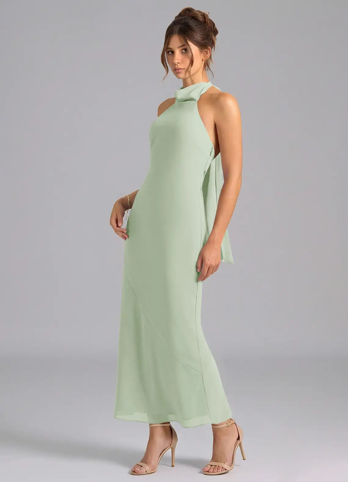 A-Line Spaghetti Strap Satin Floor-Length Wedding Dress - Yihuiw by Yihuiw