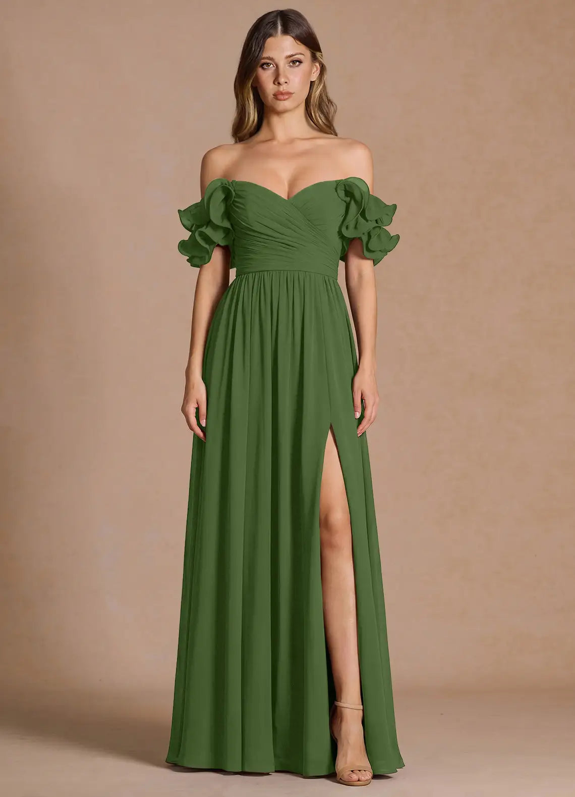 Sweetheart Chiffon High Slit Floor-Length Wedding Dress - Yihuiw by Yihuiw