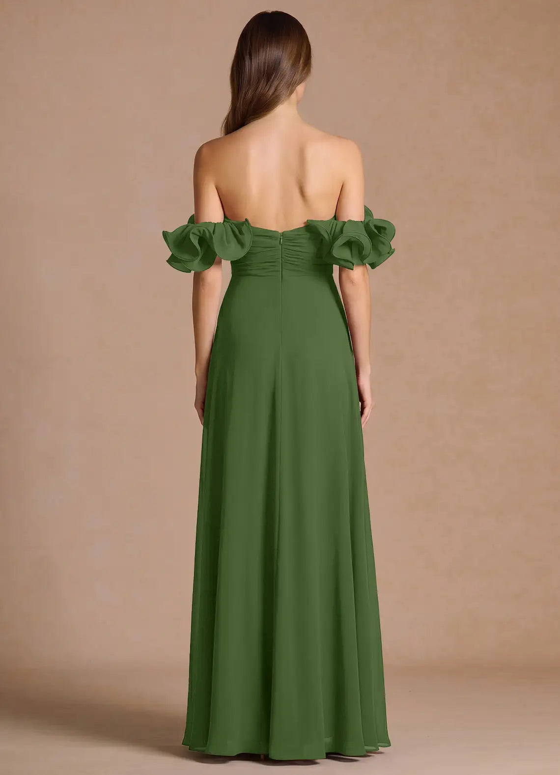 Sweetheart Chiffon High Slit Floor-Length Wedding Dress - Yihuiw by Yihuiw
