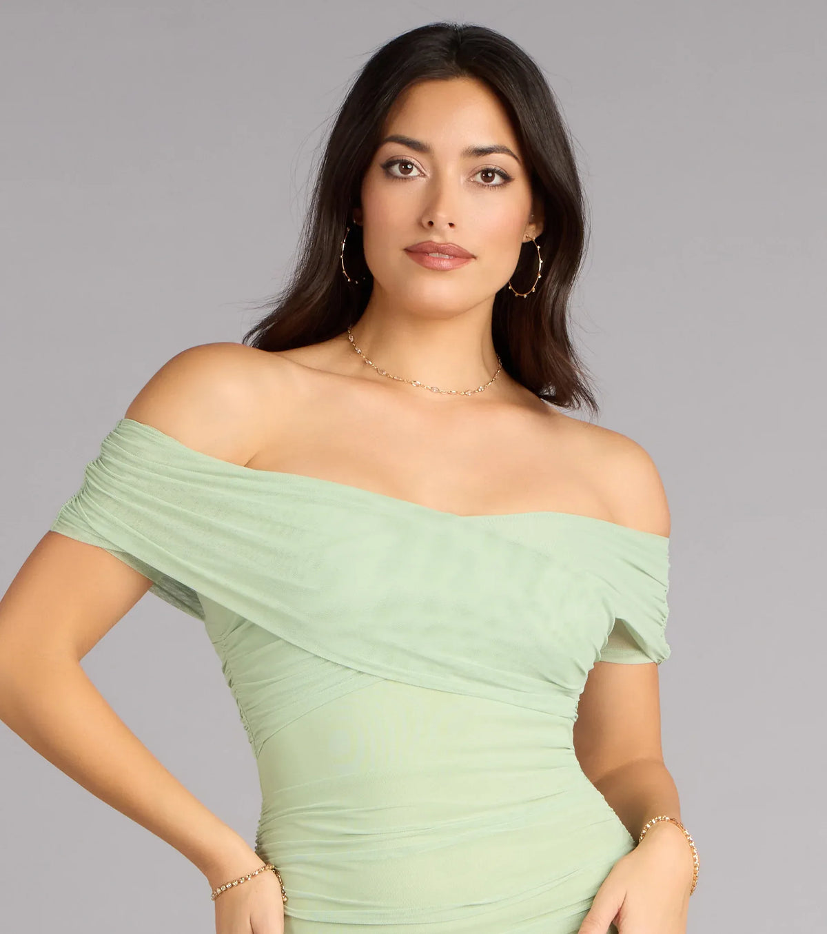 Mermaid Ruched Floor-Length Wedding Dress - Yihuiw by Yihuiw