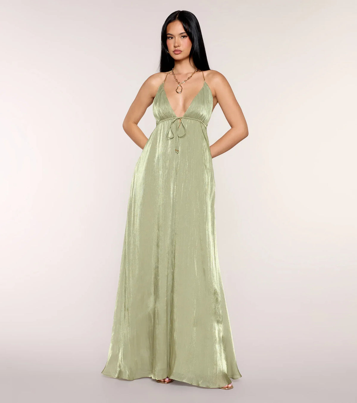 A-Line Spaghetti Strap Open Back Floor-Length Wedding Dress - Yihuiw by Yihuiw