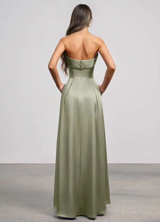 Black Mermaid Off-Shoulder High Slit Floor-Length Wedding Dress - Yihuiw by Yihuiw
