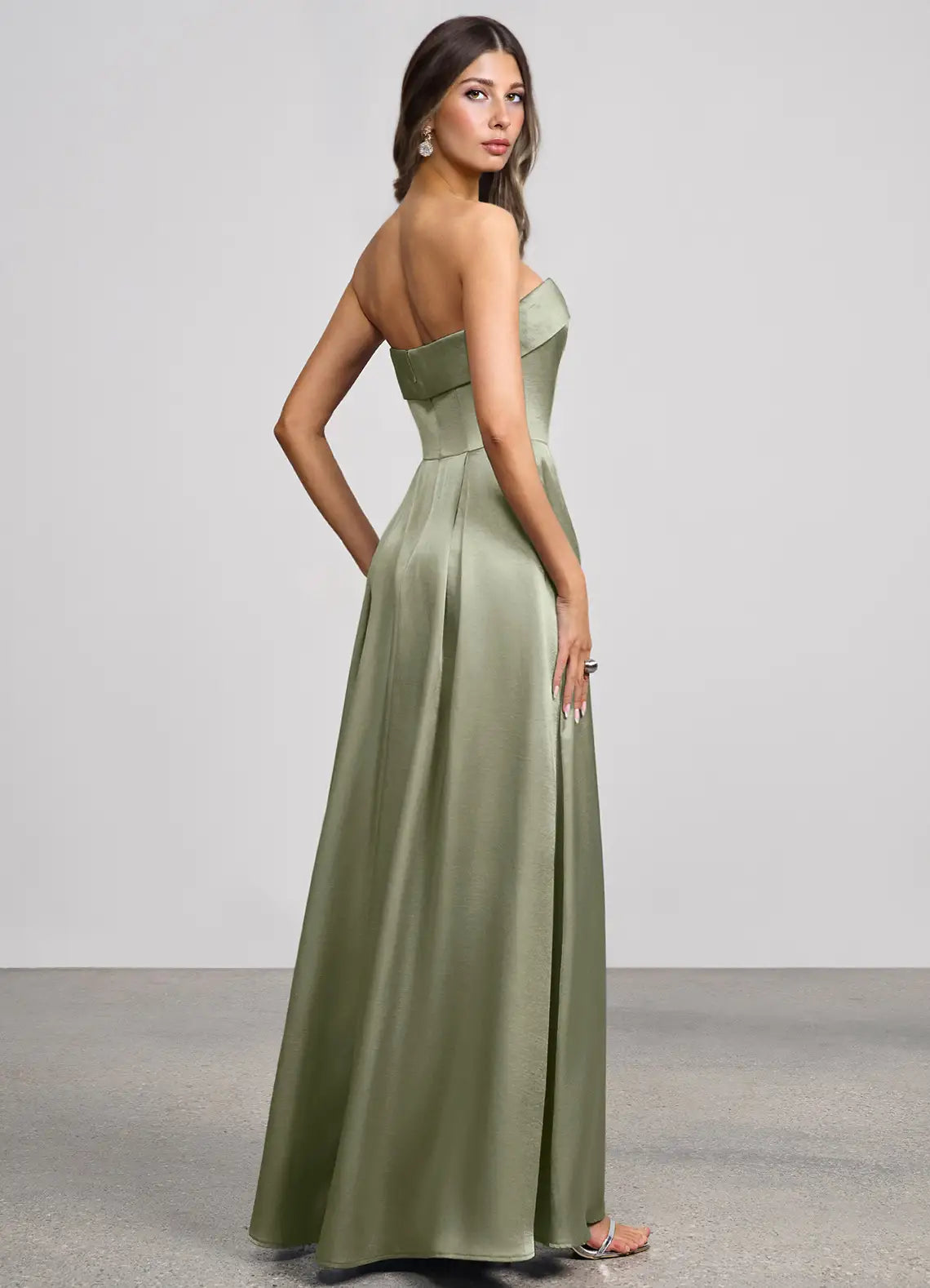 Black Mermaid Off-Shoulder High Slit Floor-Length Wedding Dress - Yihuiw by Yihuiw