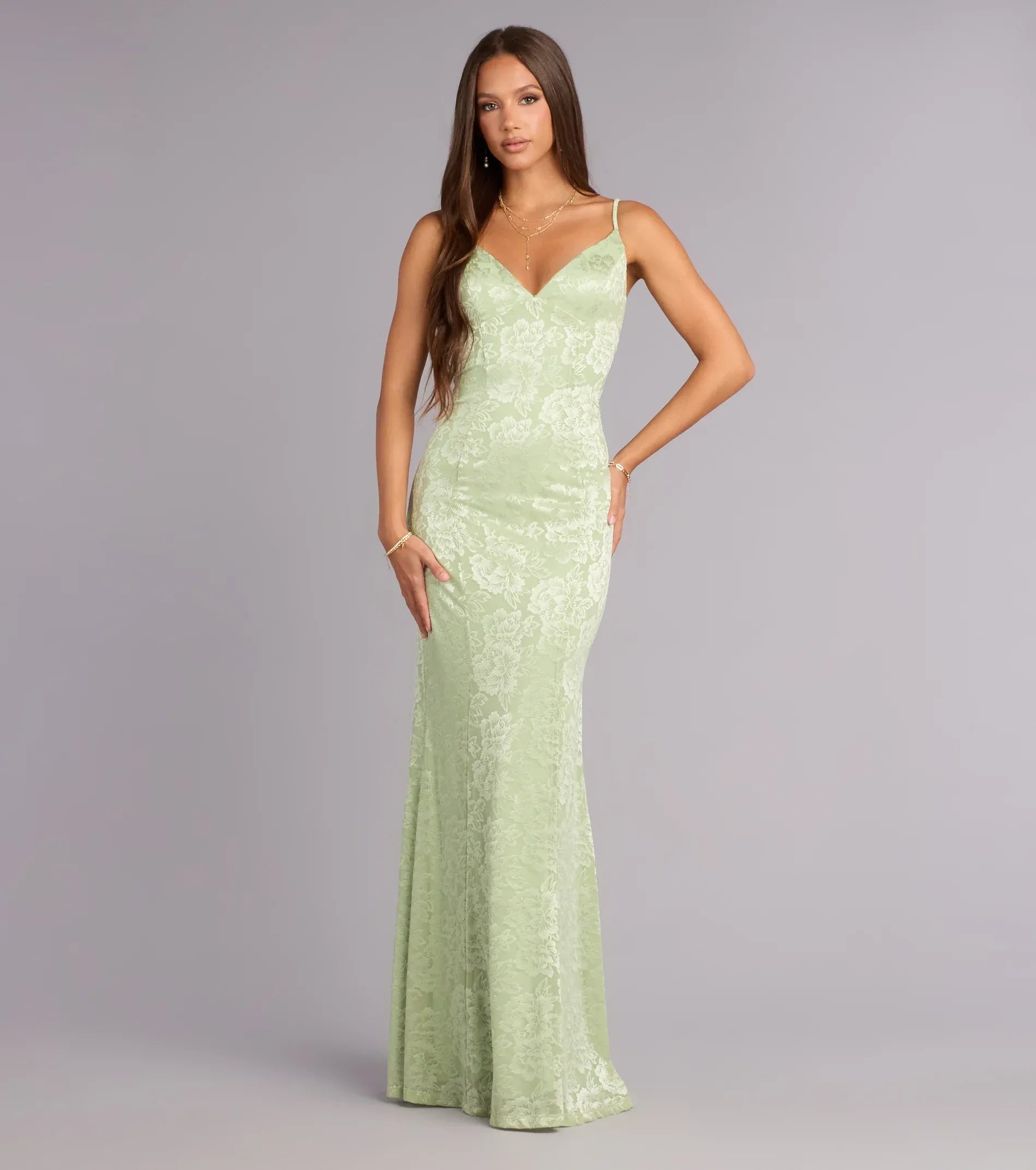 Mermaid Spaghetti Strap Floor-Length Wedding Dress - Yihuiw by Yihuiw
