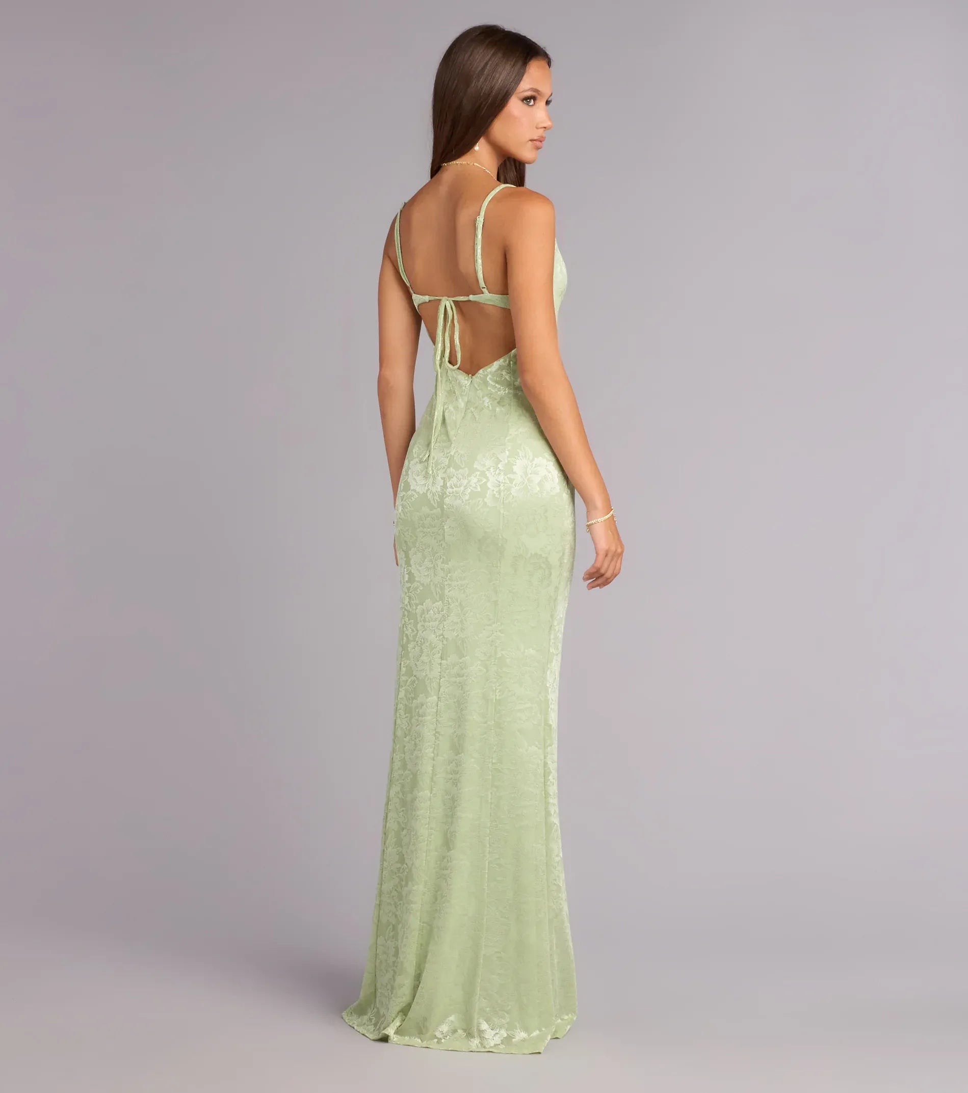 Mermaid Spaghetti Strap Floor-Length Wedding Dress - Yihuiw by Yihuiw