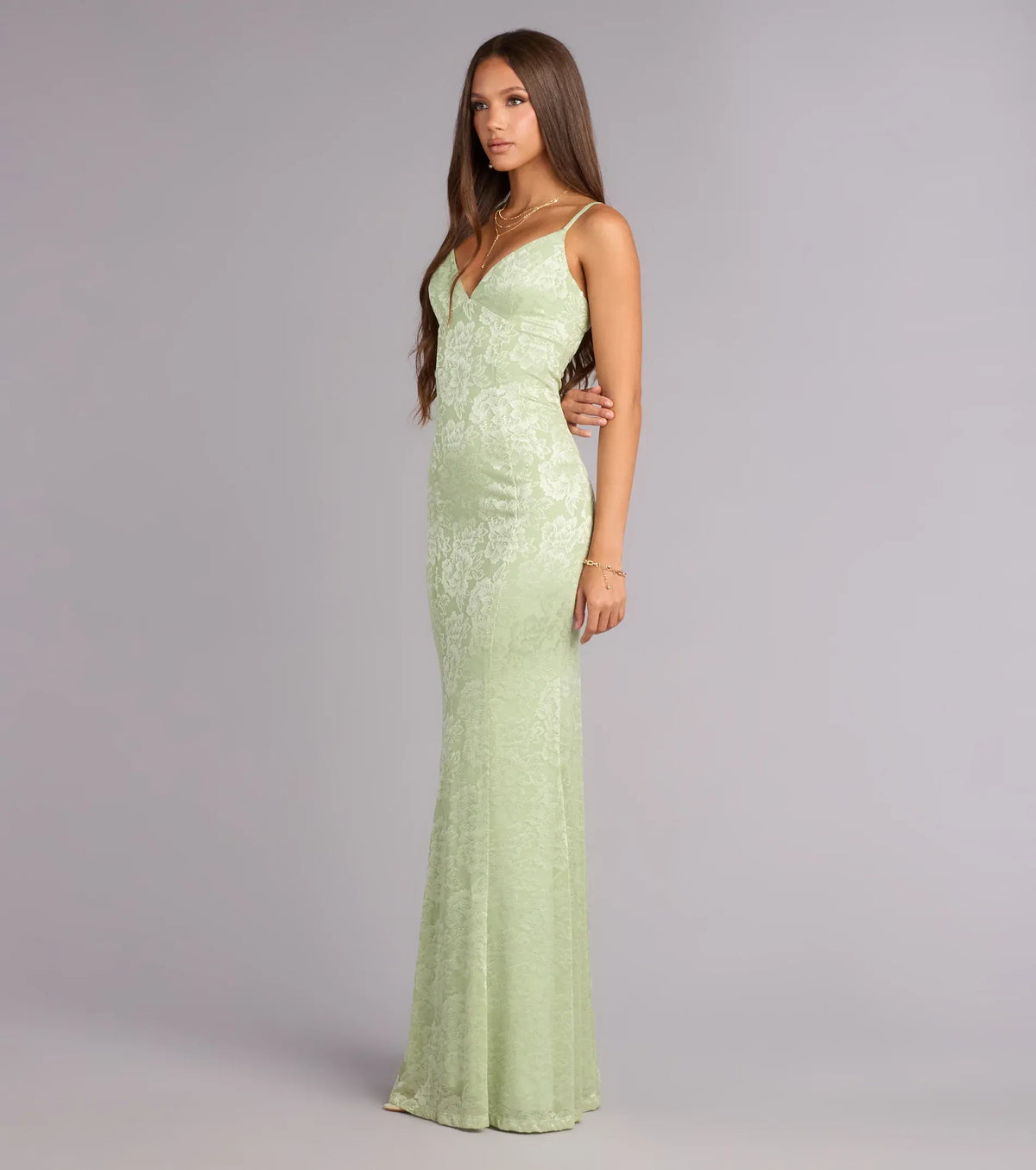 Mermaid Spaghetti Strap Floor-Length Wedding Dress - Yihuiw by Yihuiw