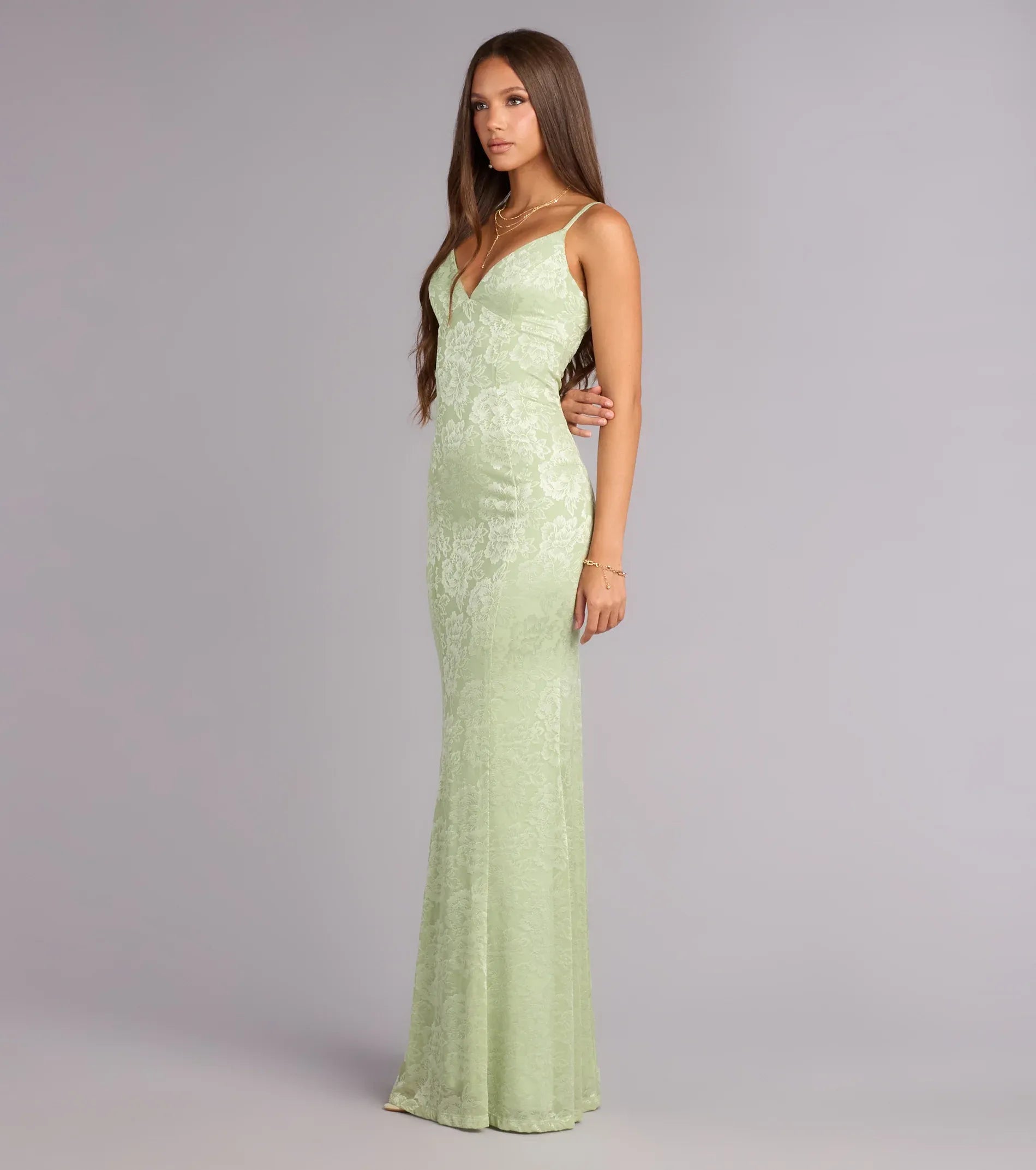 Mermaid Spaghetti Strap Floor-Length Wedding Dress - Yihuiw by Yihuiw